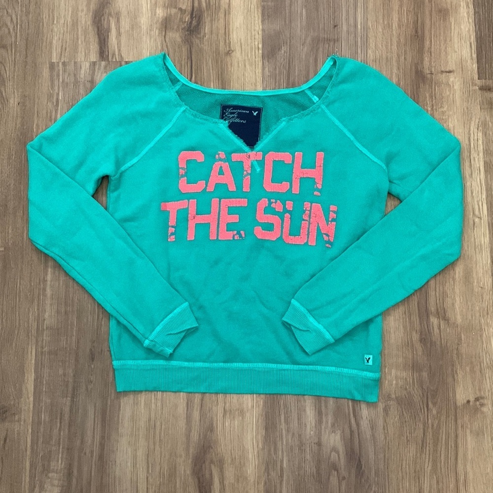 American eagle light weight off the shoulder sweatshirt, size XS
